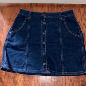 Button front Jean skirt